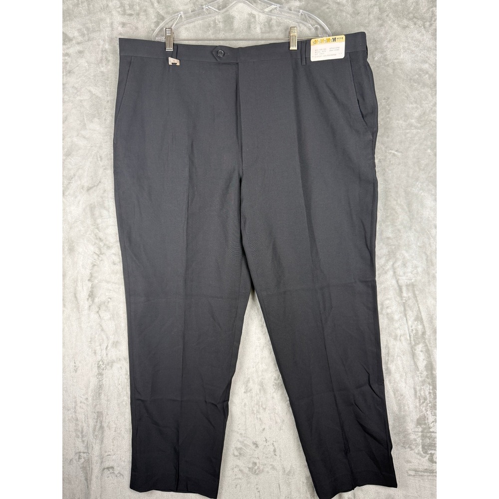 Mecca‎ Gold Mens Pants 46W 32L Black Polyester Flat Front Style 6702